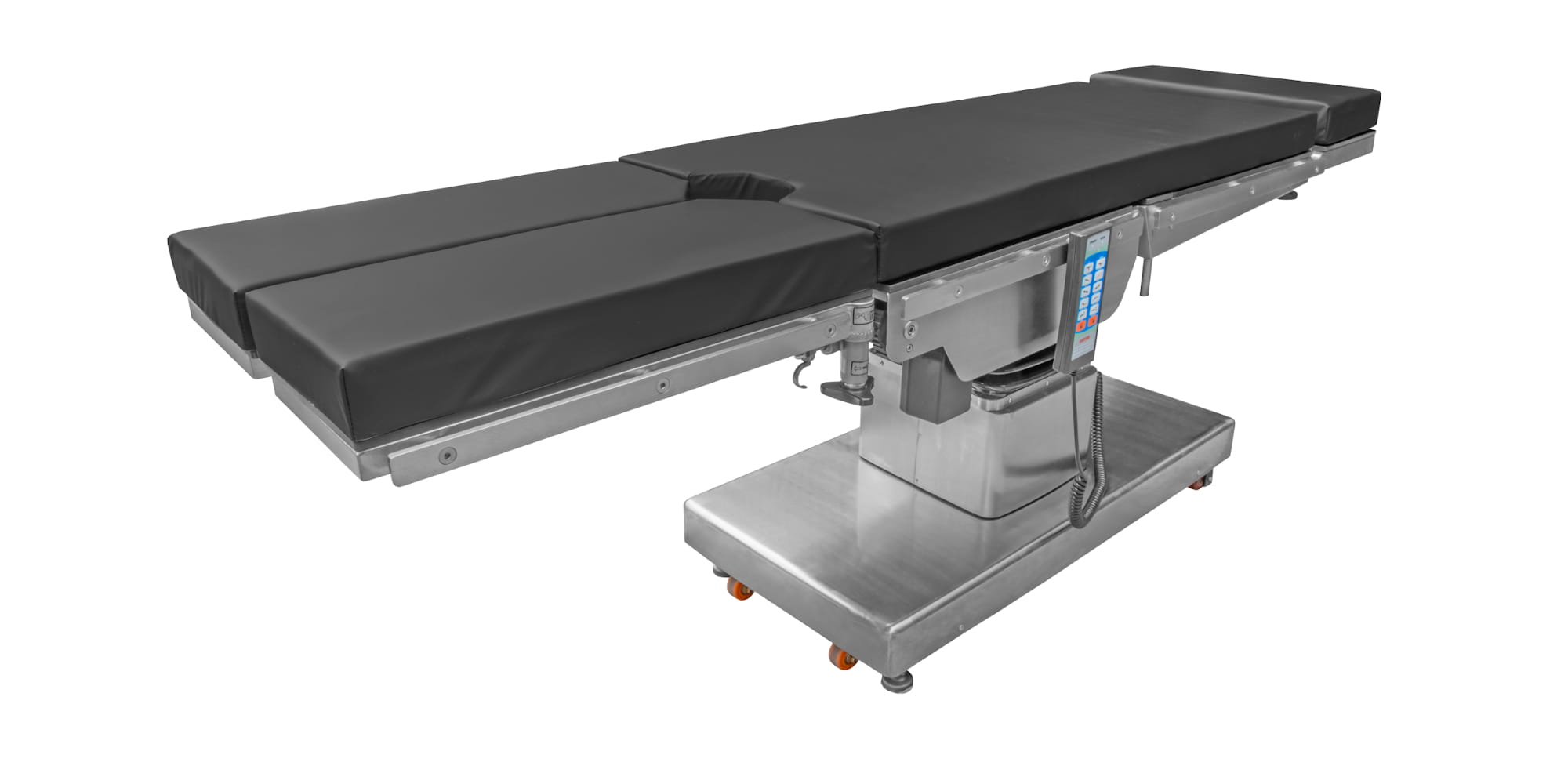Electrically adjustable operating table